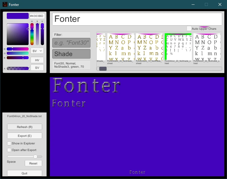 Fonter Screenshot