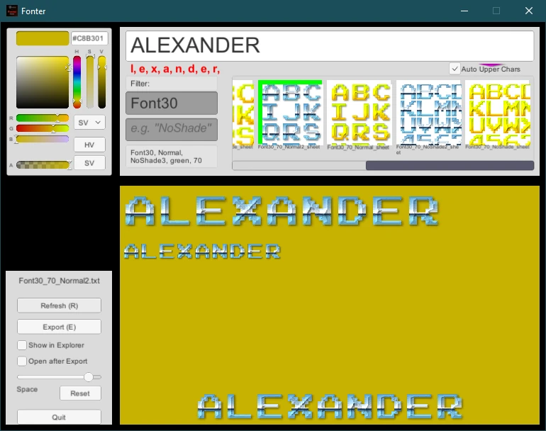 Fonter Screenshot