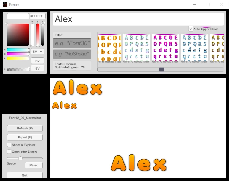 Fonter Screenshot